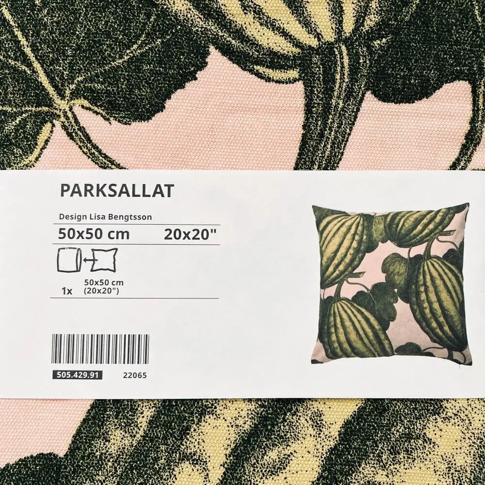 IKEA PARKSALLAT Pink & Green Pillow Cover 20
